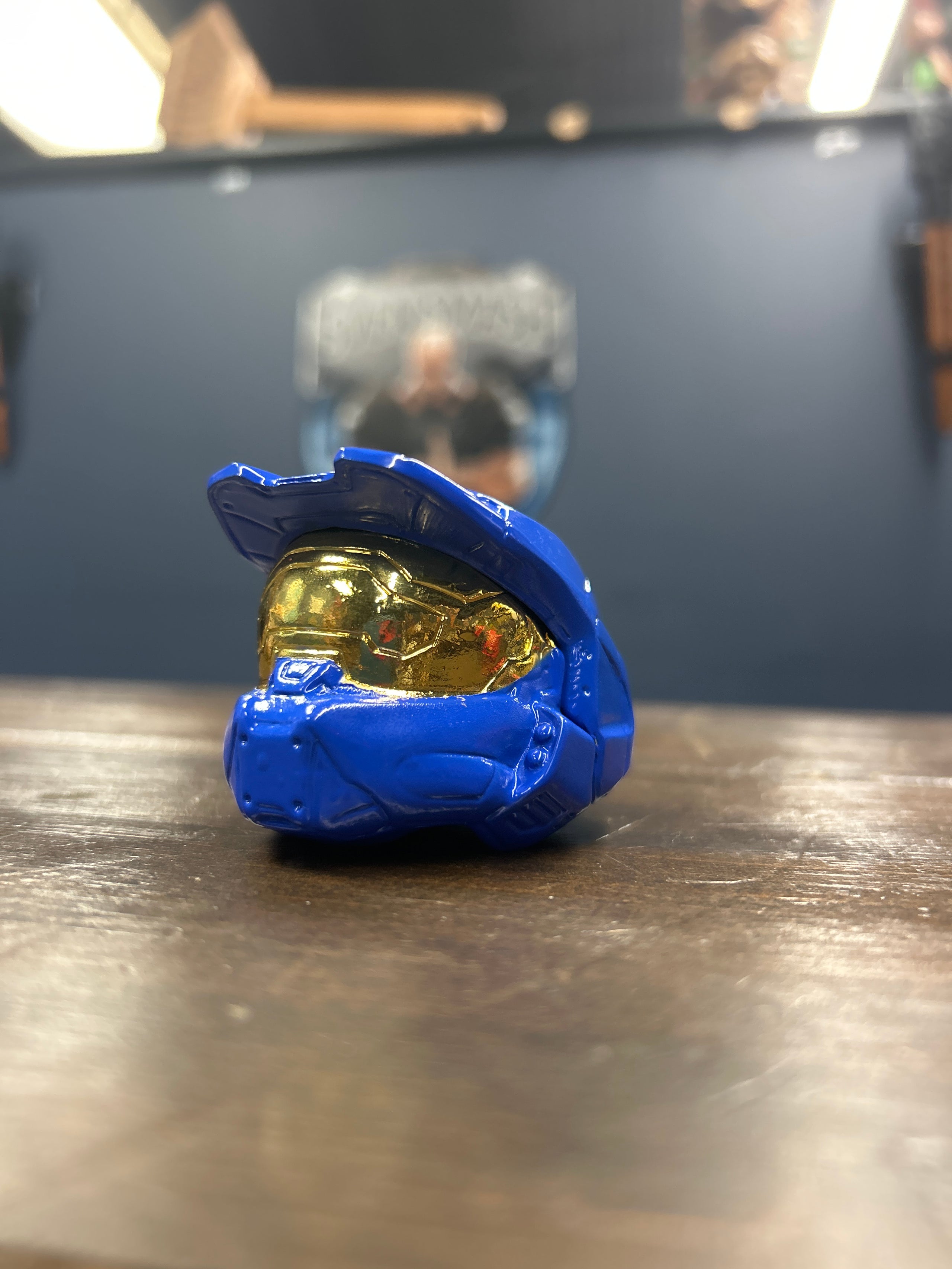 Blue Master Chief Helmet - Mini | Sven Smash Designs